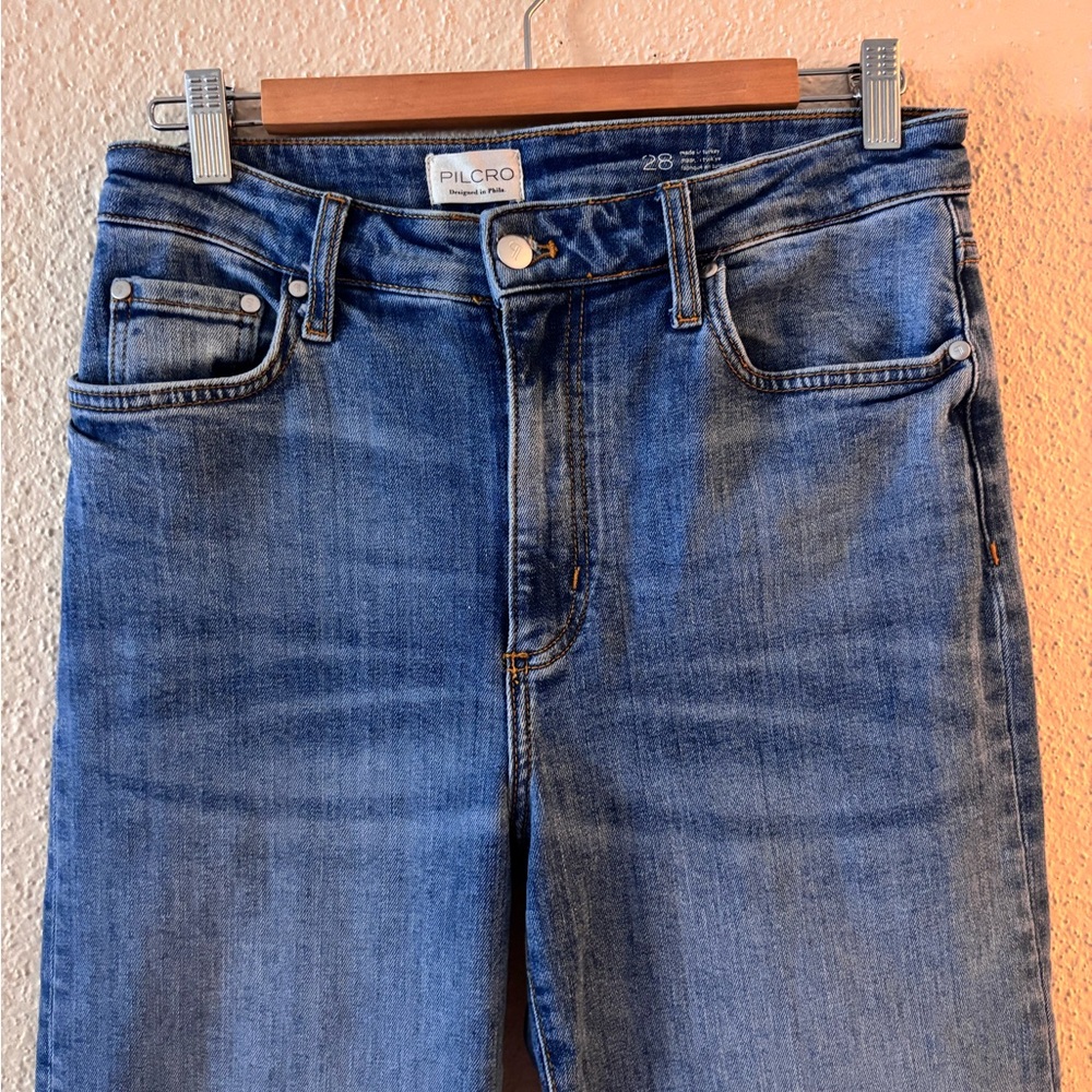 Pilcro Anthropologie The Scotie Cuffed High Rised Jeans 28 - Picture 5 of 14